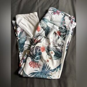 GAP Floral Print Capris - White and Green